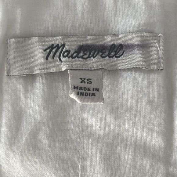 Madewell V-Neck Mini Shirtdress Womens XS White - Picture 6 of 12